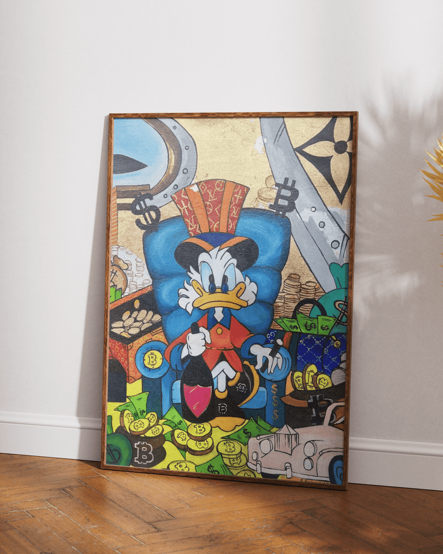Donald Duck Money poster design close-up