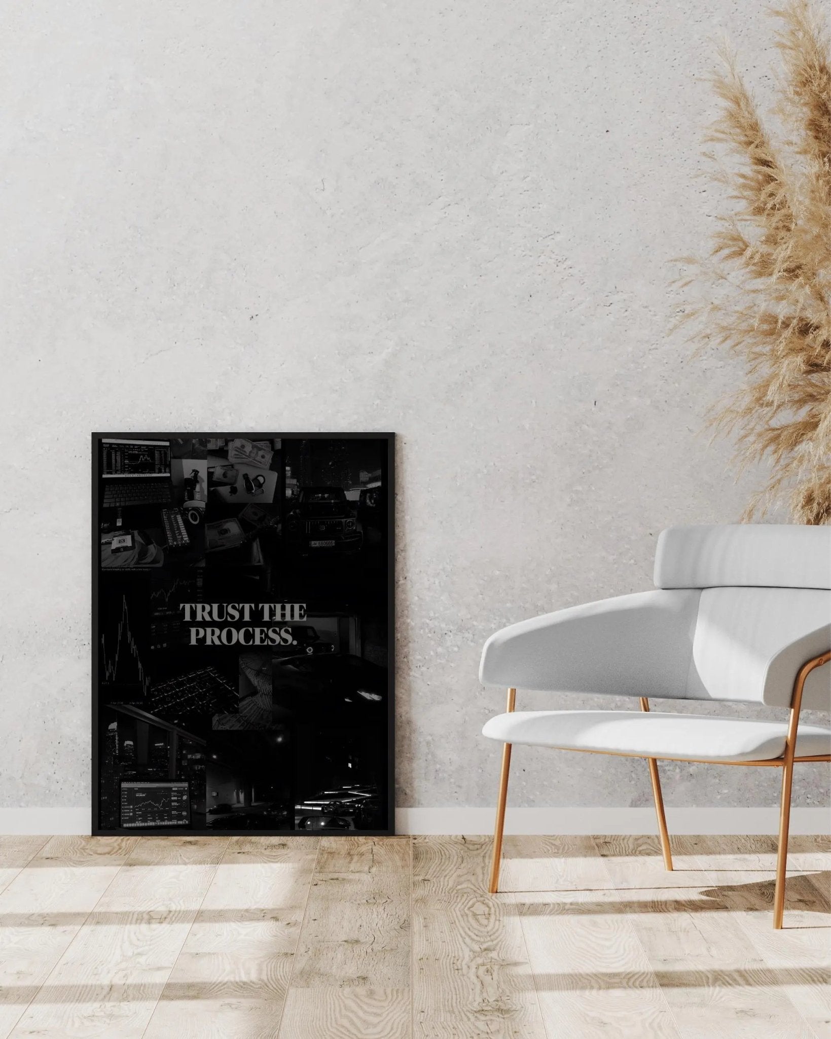Trust The Process poster styled room photo 6