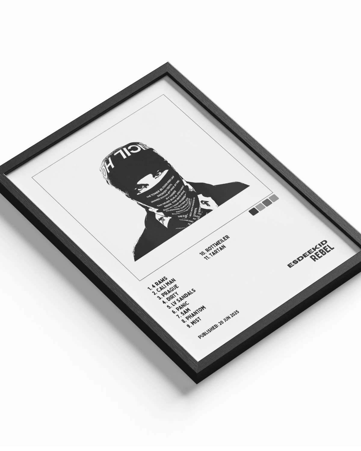 Rebel - EsDeeKid: A Fresh Take on Hip-Hop poster styled room photo 1
