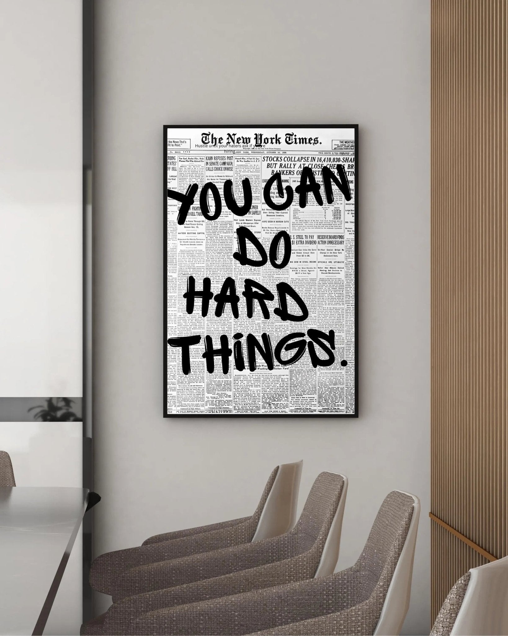 You Can Do Hard Things. poster styled room photo 5