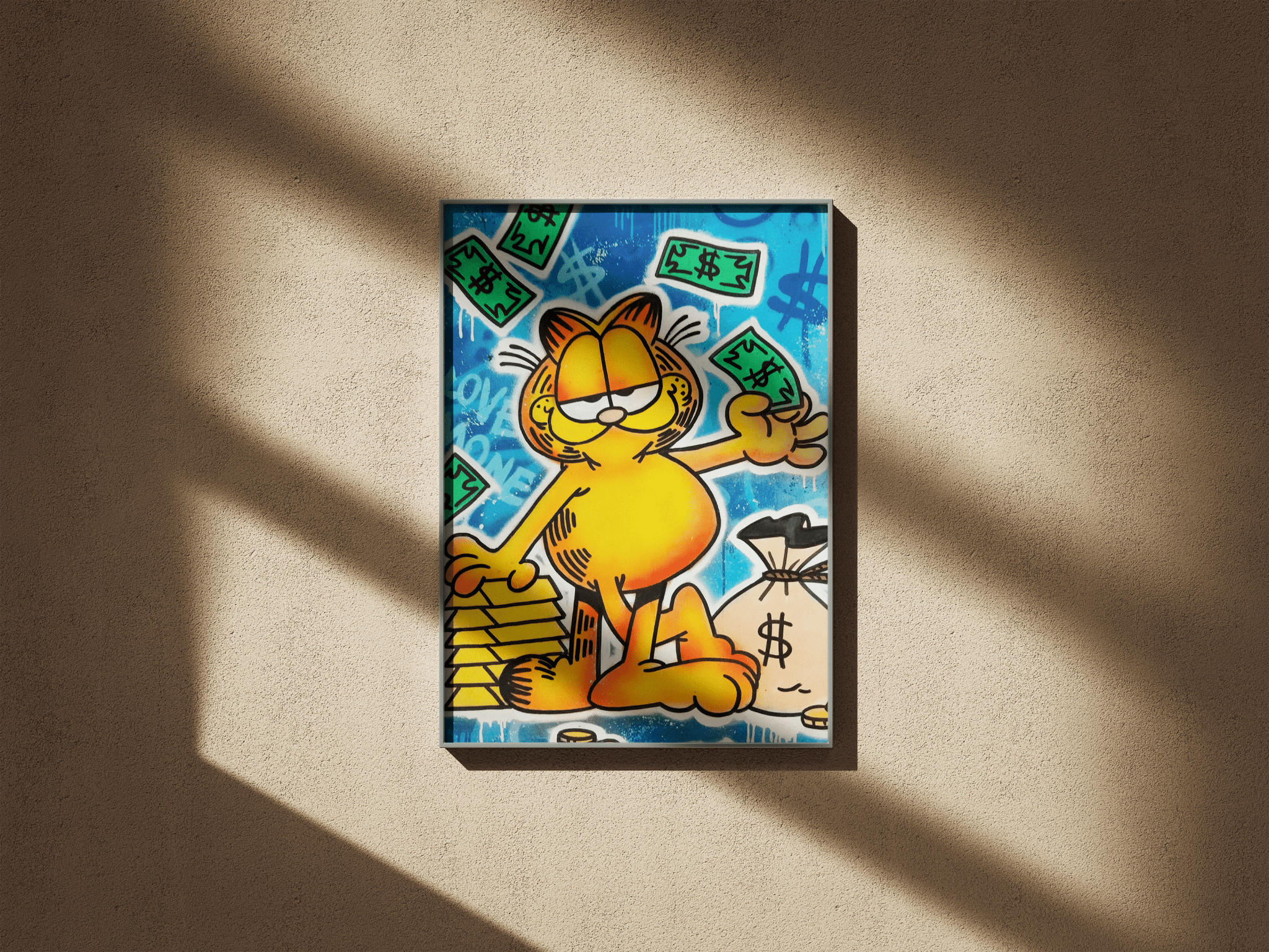 Garfield Money poster design close-up