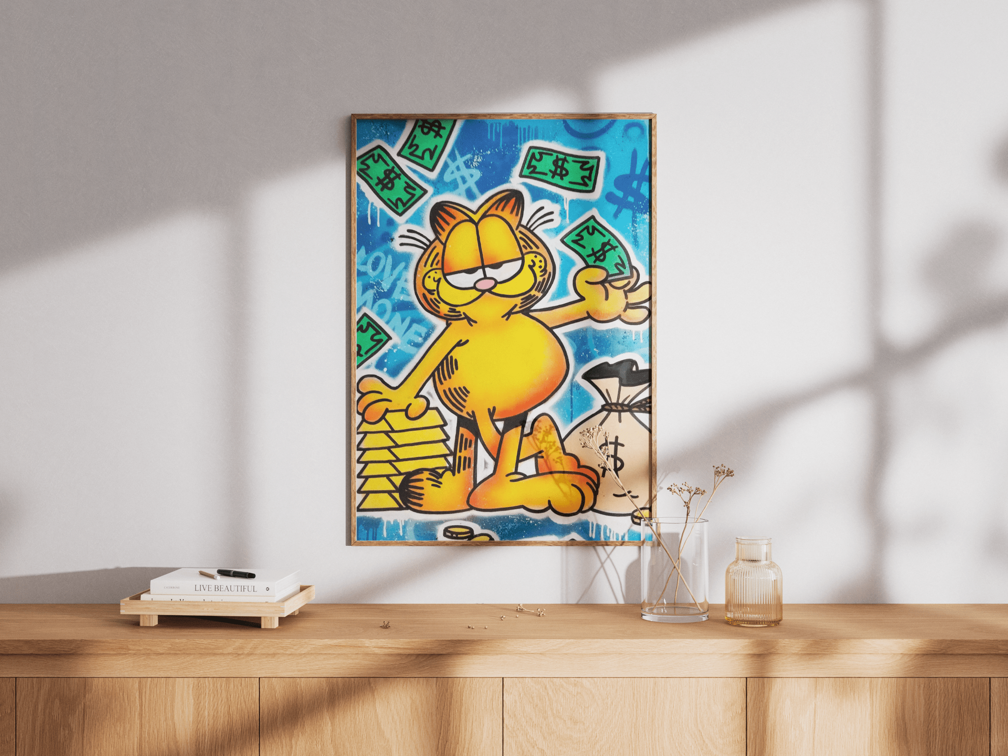 Garfield Money poster design close-up