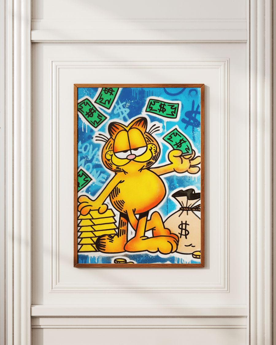 Garfield Money poster design close-up