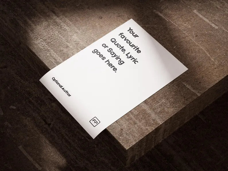 Personalized Quote Poster