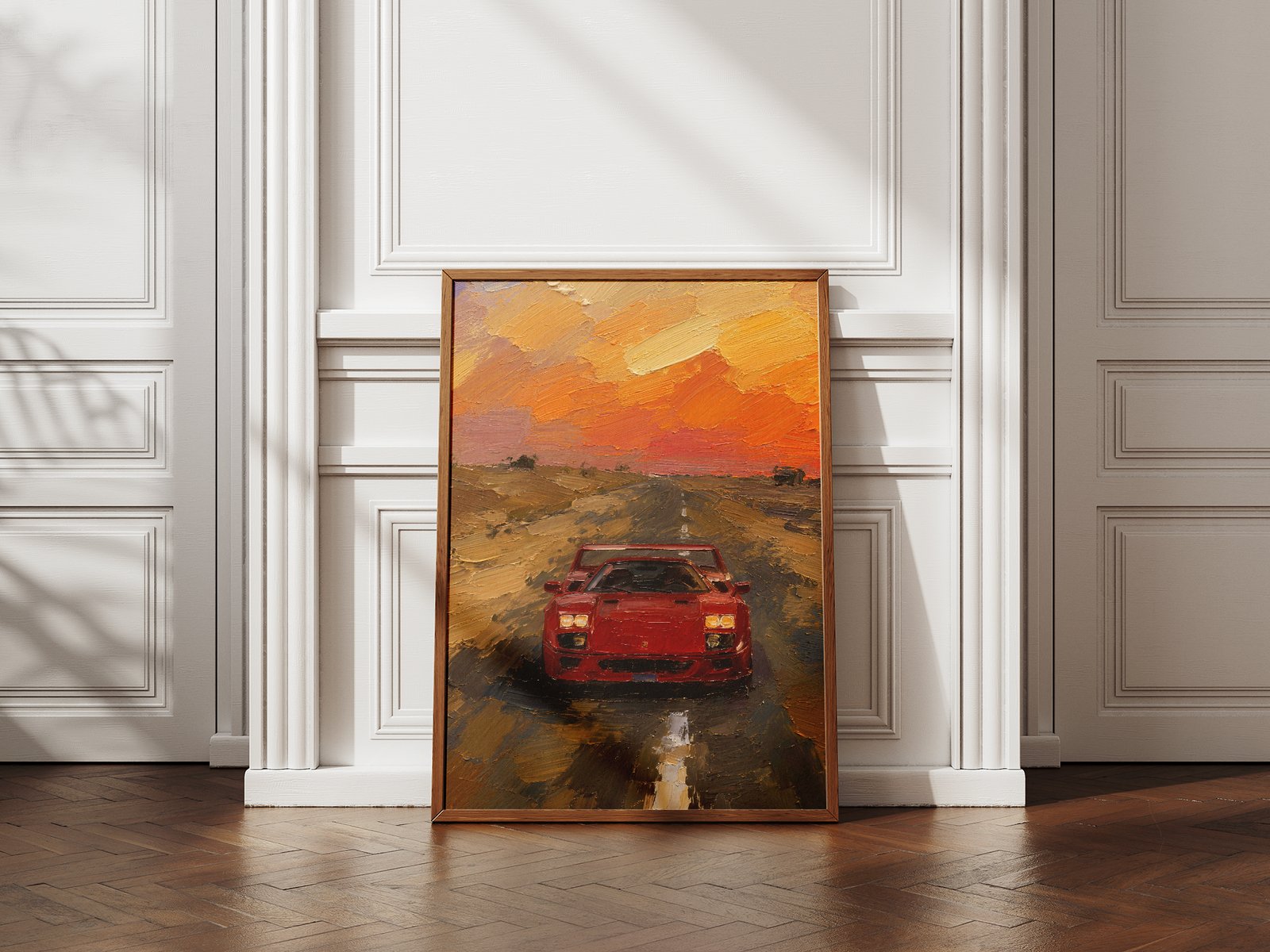 Ferrari F40 — Desert Road Sunset