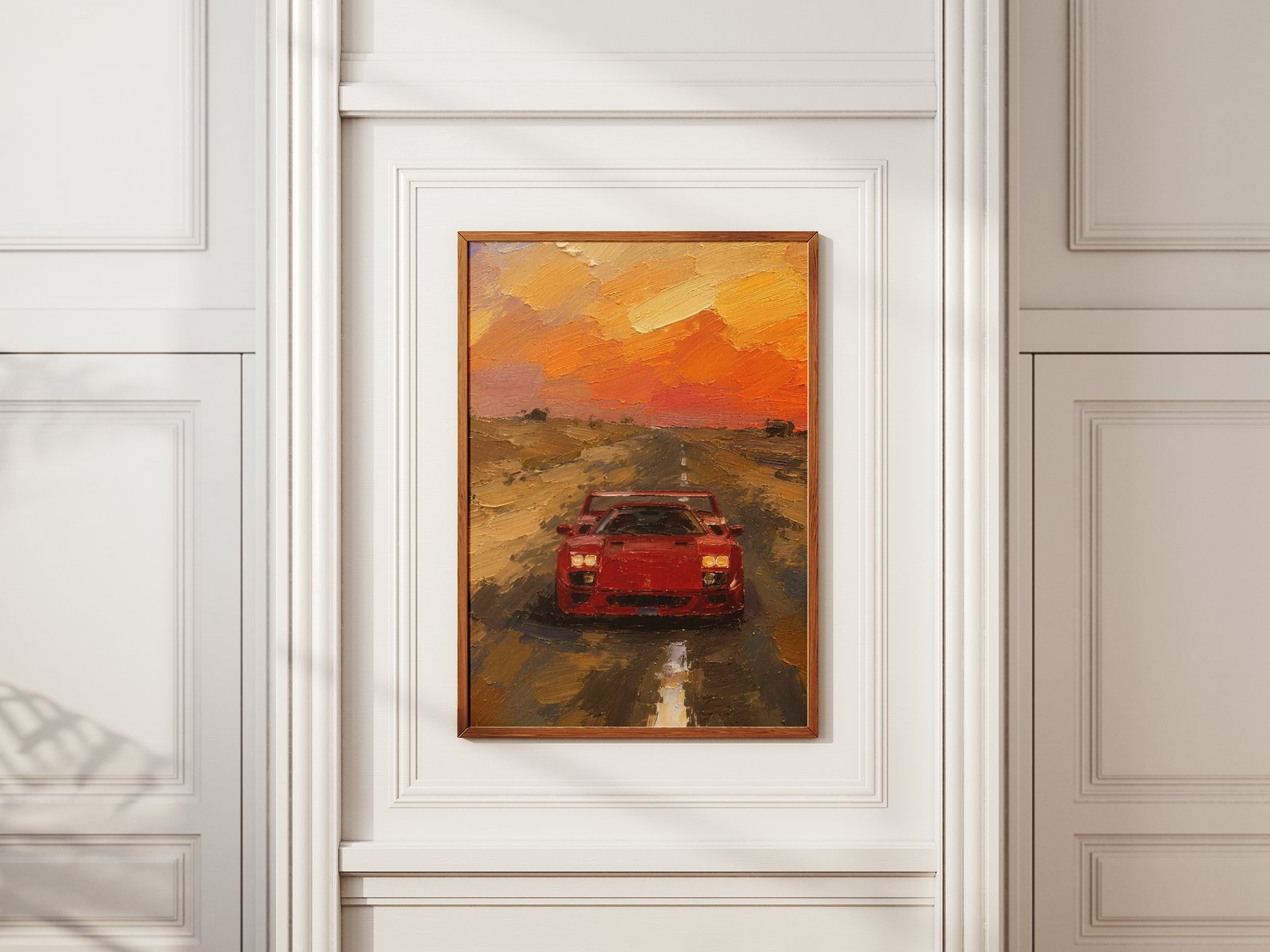 Ferrari F40 — Desert Road Sunset