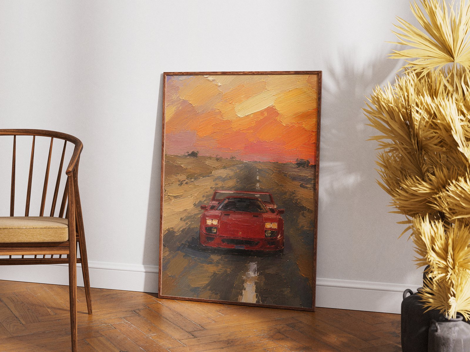 Ferrari F40 — Desert Road Sunset