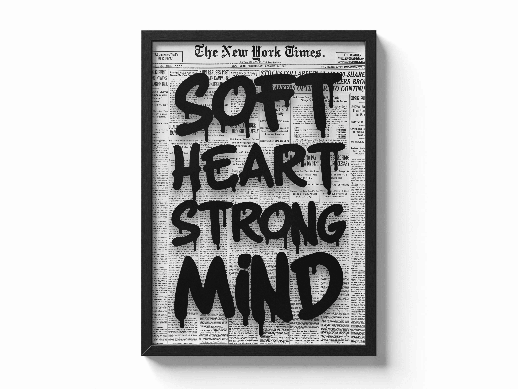Soft Heart, Strong Mind poster — Framory Prints