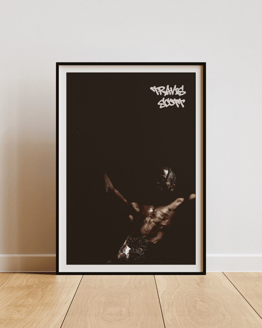 Travis Scott poster styled room photo 2