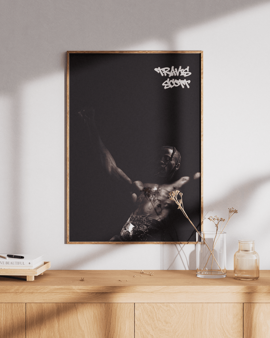Travis Scott poster design close-up