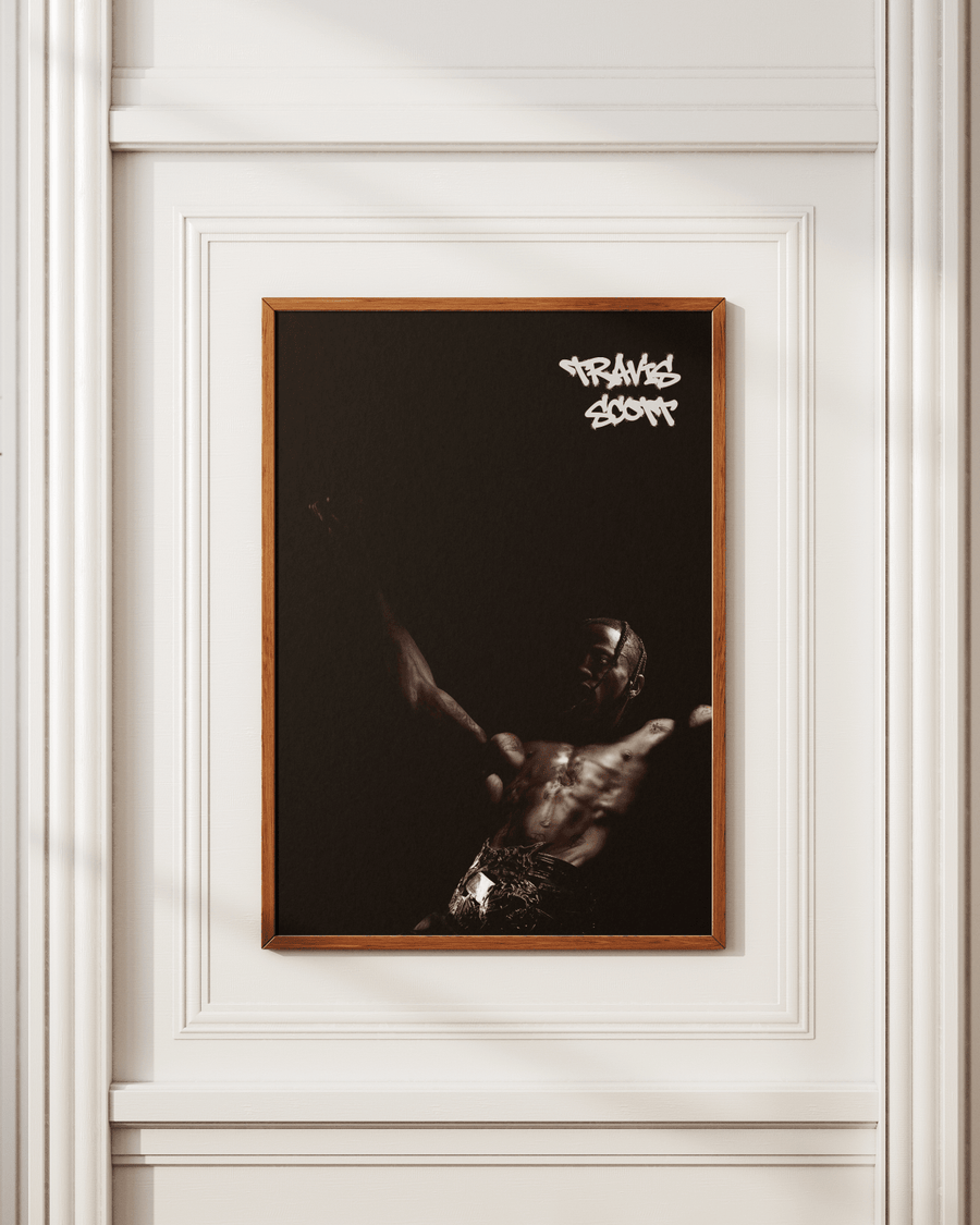 Travis Scott poster design close-up