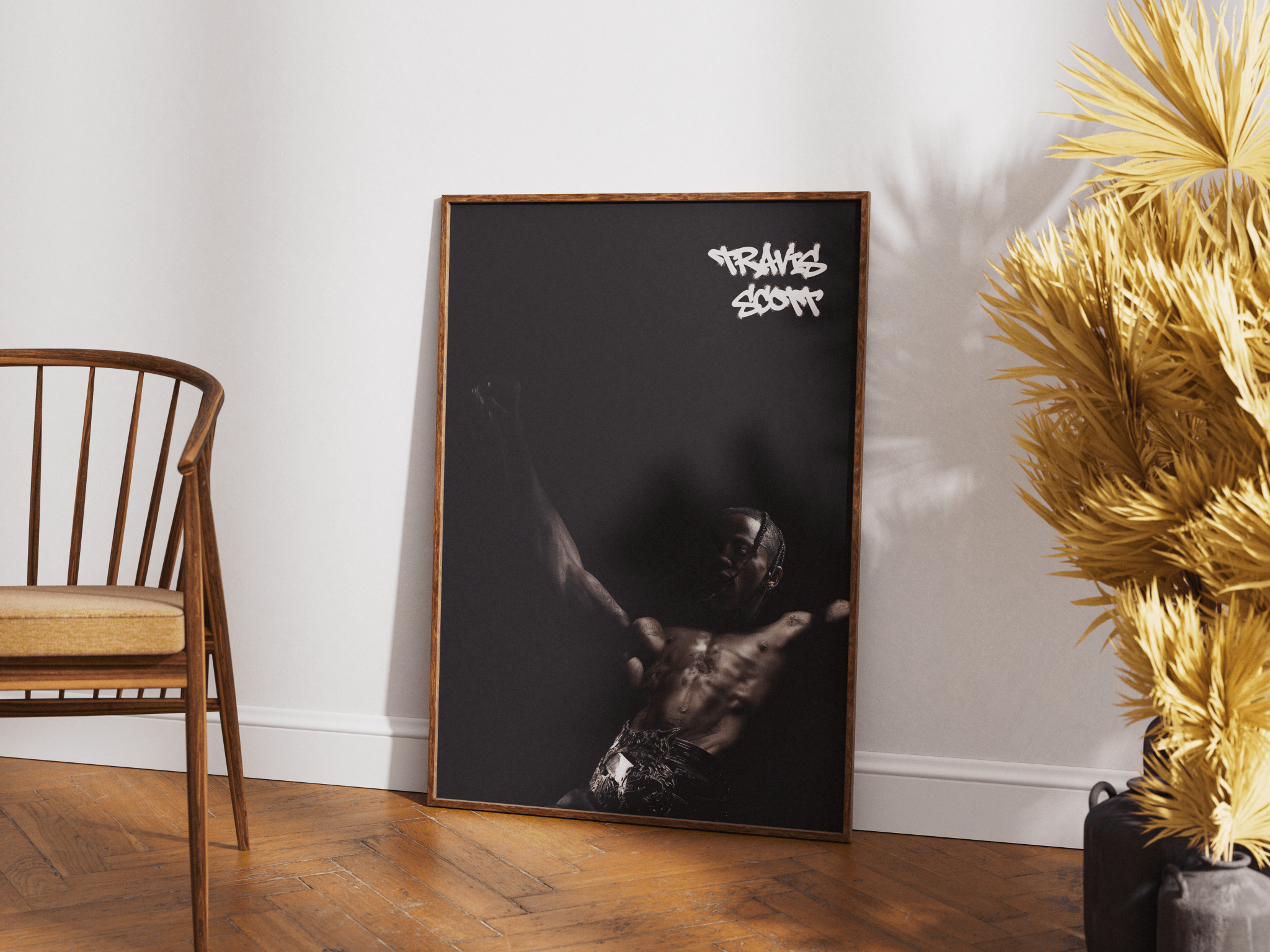 Travis Scott poster design close-up
