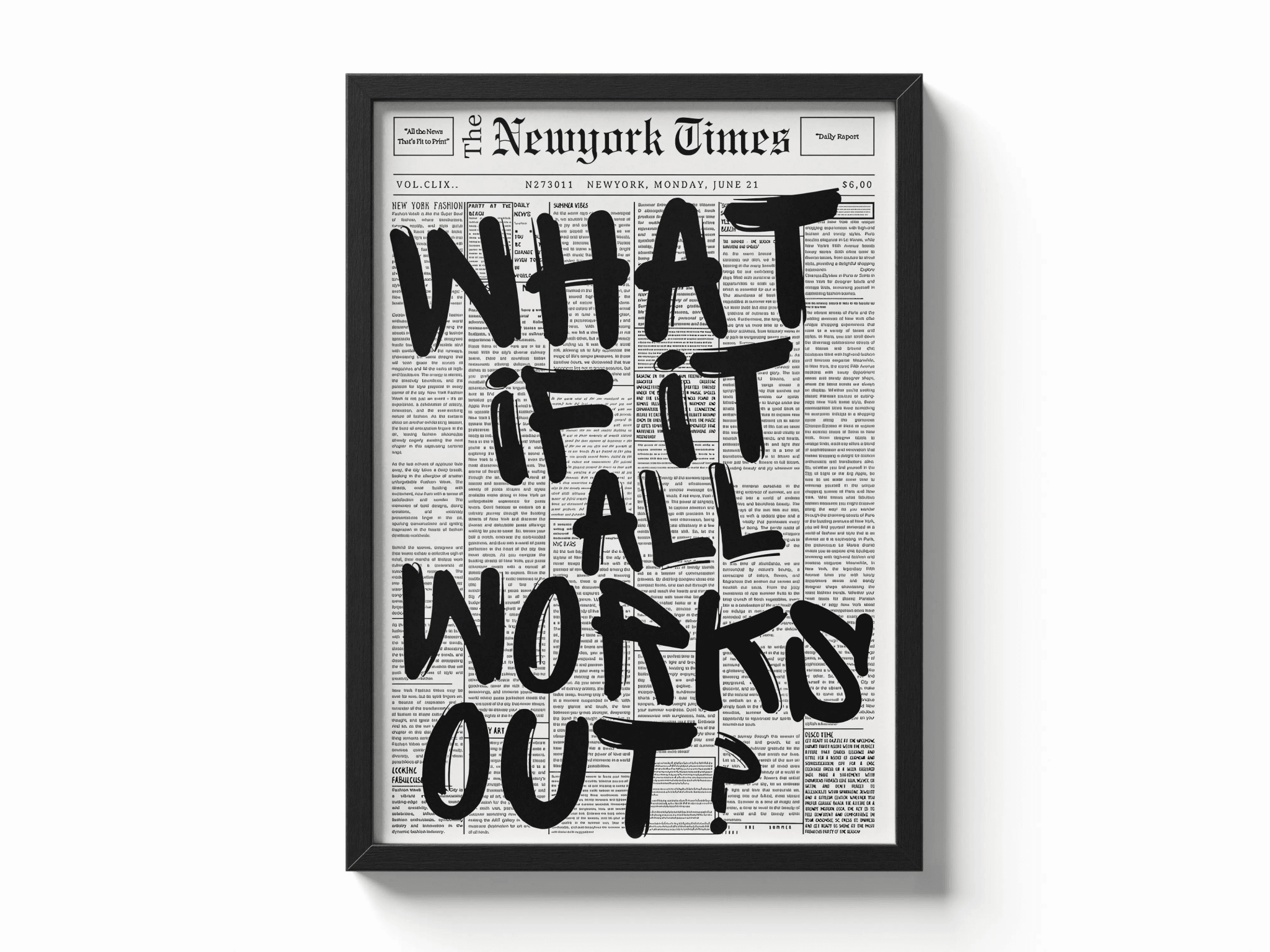 What if it all works out? poster — Framory Prints