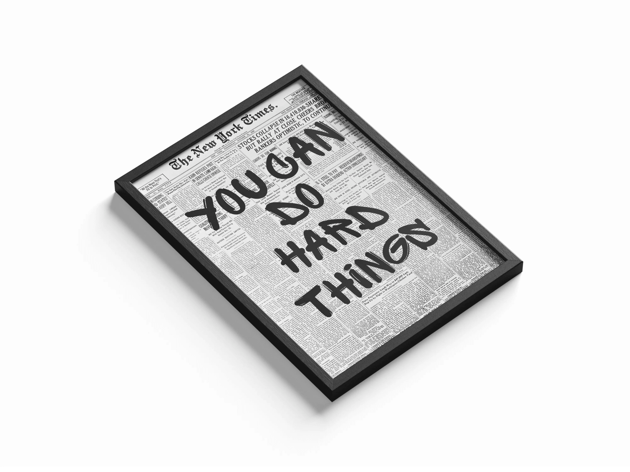 You Can Do Hard Things. poster design close-up