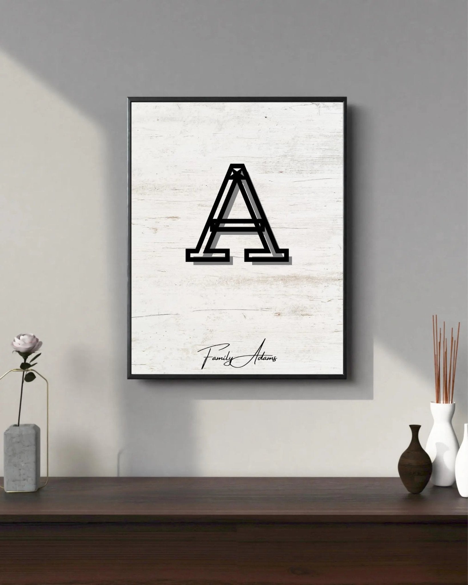 Personalized Family Portrait Poster poster styled room photo 2