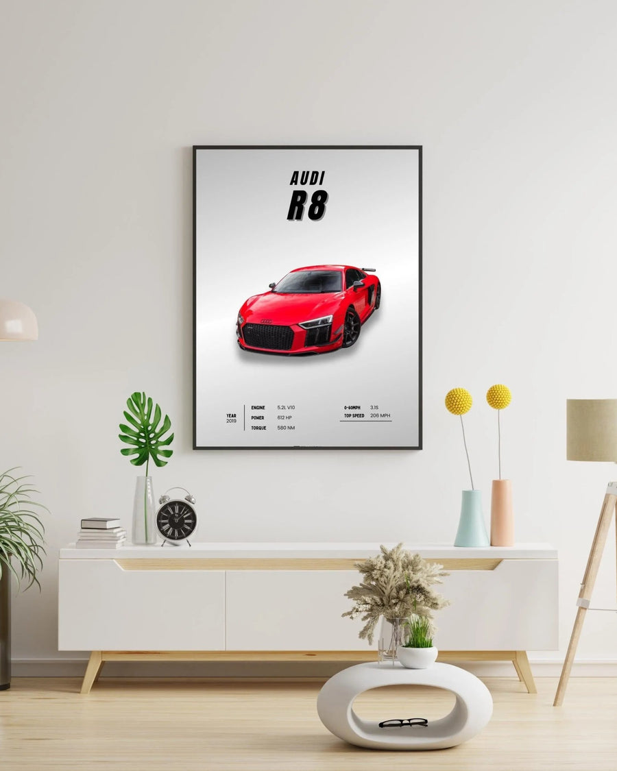 Audi R8 poster styled room photo 5