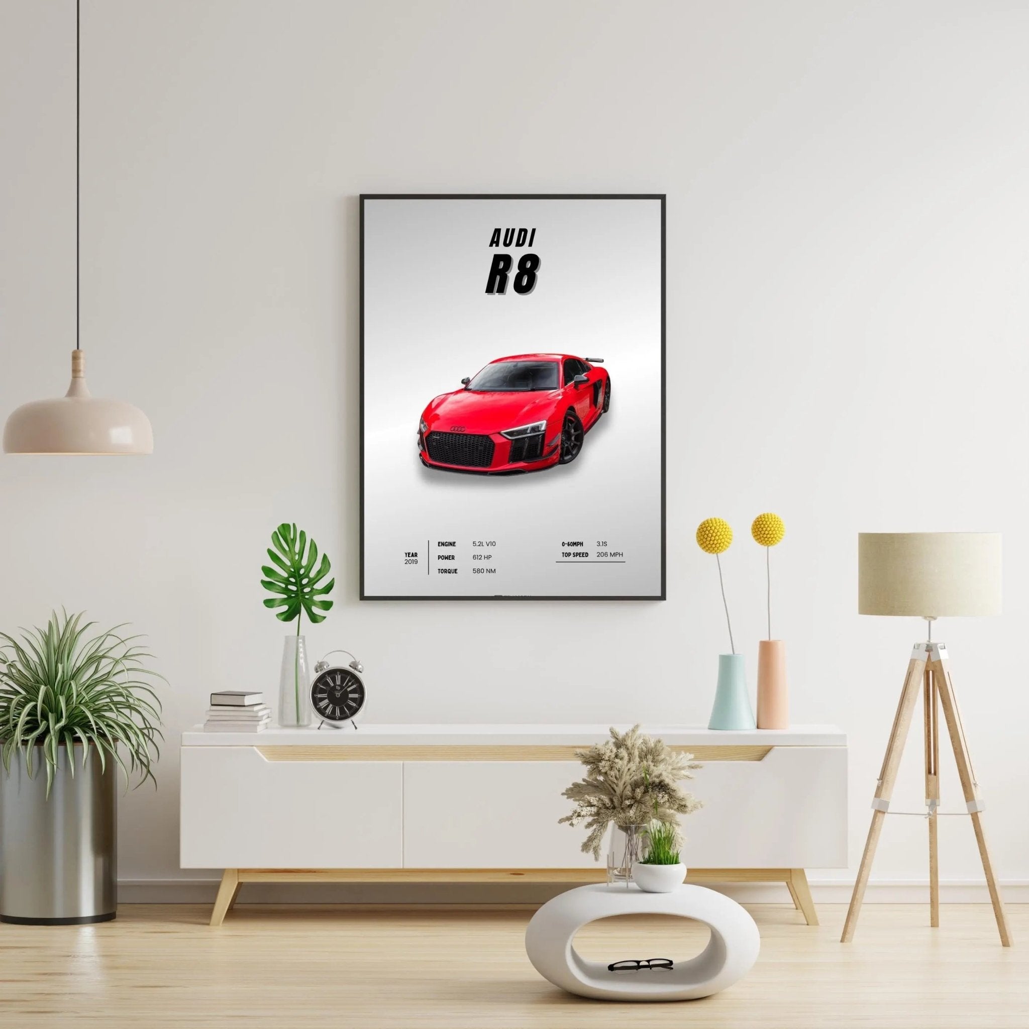 Audi R8 poster styled room photo 5