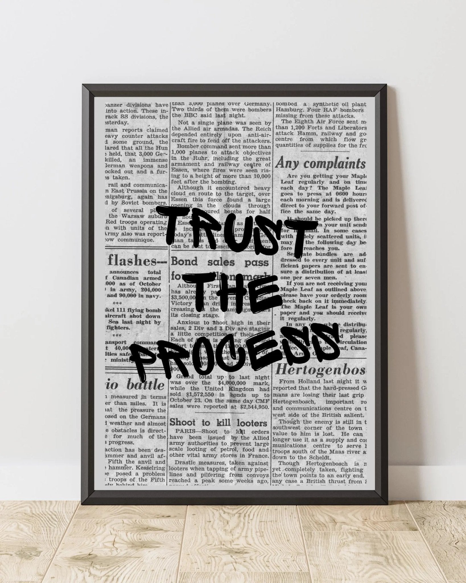 Trust the Process poster — Framory Prints