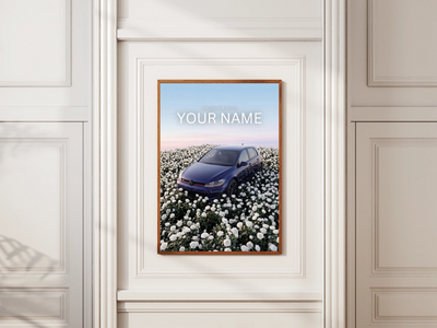 Personalized Car Poster poster styled room photo 1