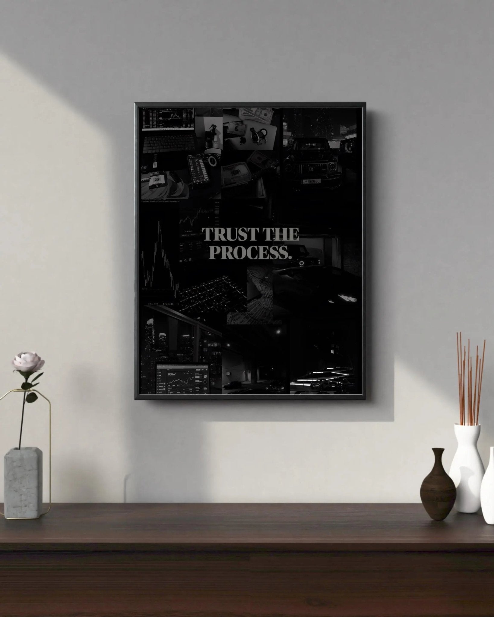 Trust The Process poster styled room photo 4