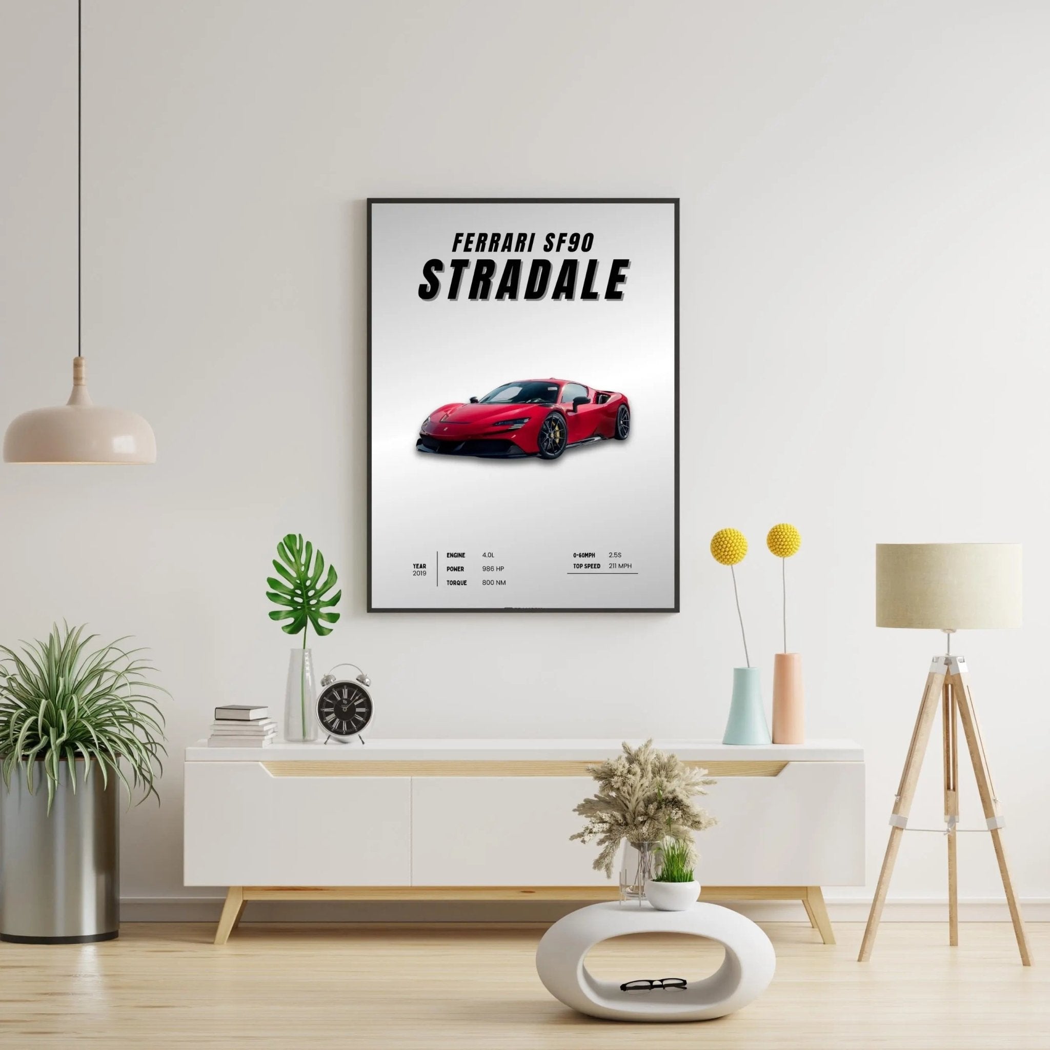 Ferrari SF90 Stradale poster styled room photo 5