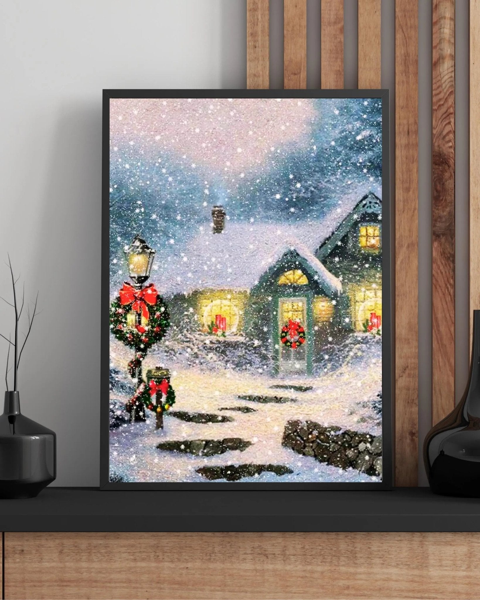 Vintage Christmas House poster styled room photo 1