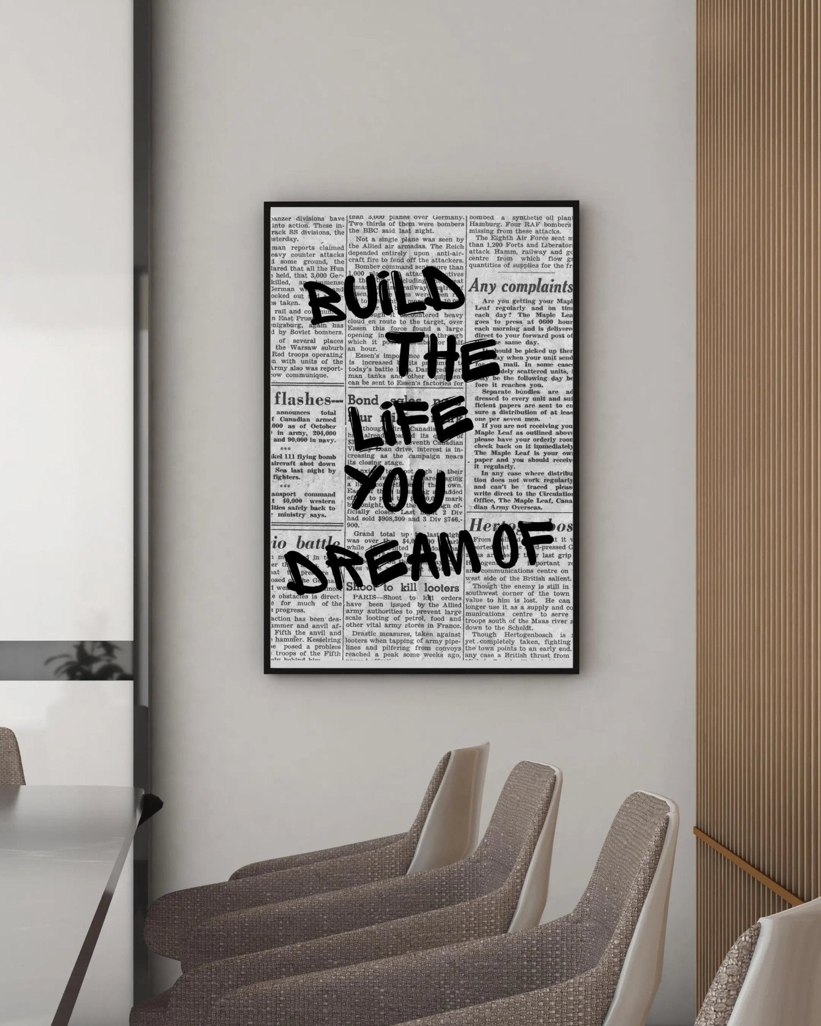 Build the Life You Dream Of poster styled room photo 1