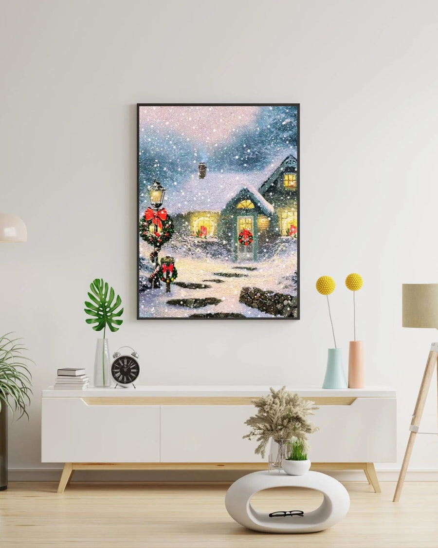 Vintage Christmas House poster styled room photo 8