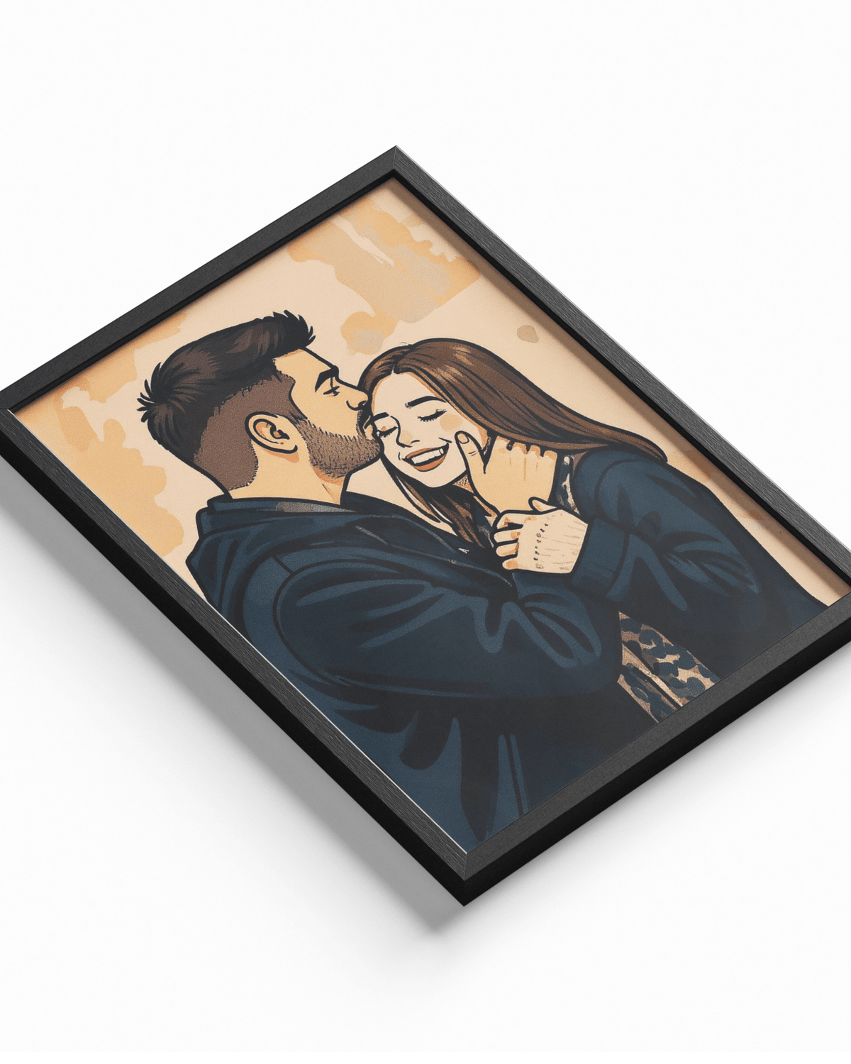Custom Cartoon Poster of Couple/Friends poster styled room photo 1