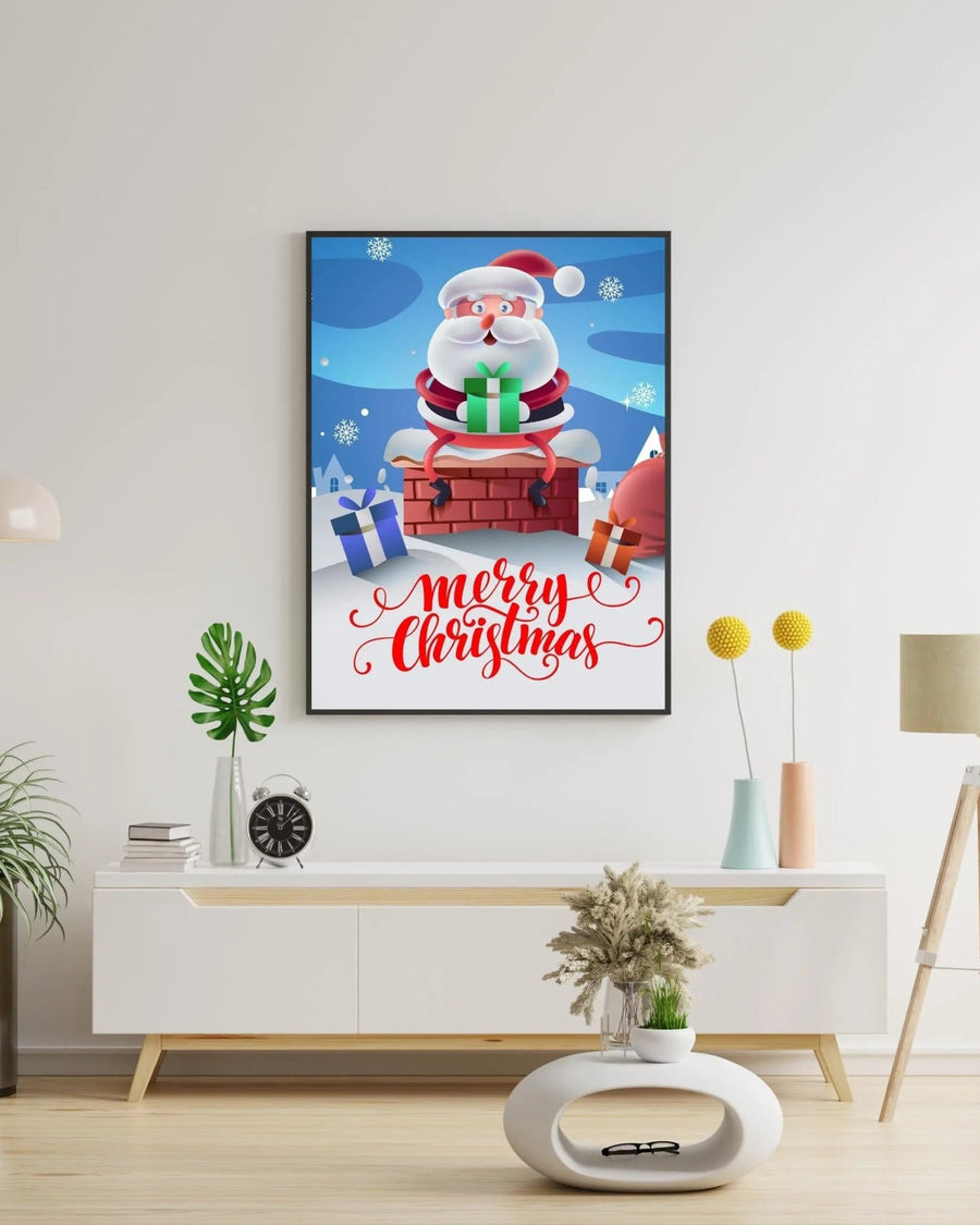 Merry Christmas Santa poster styled room photo 3