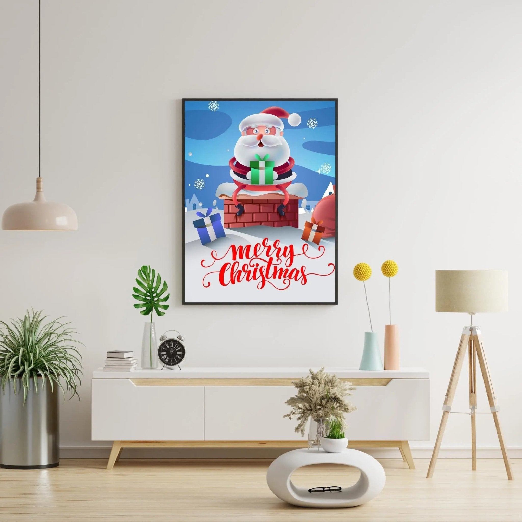 Merry Christmas Santa poster styled room photo 3