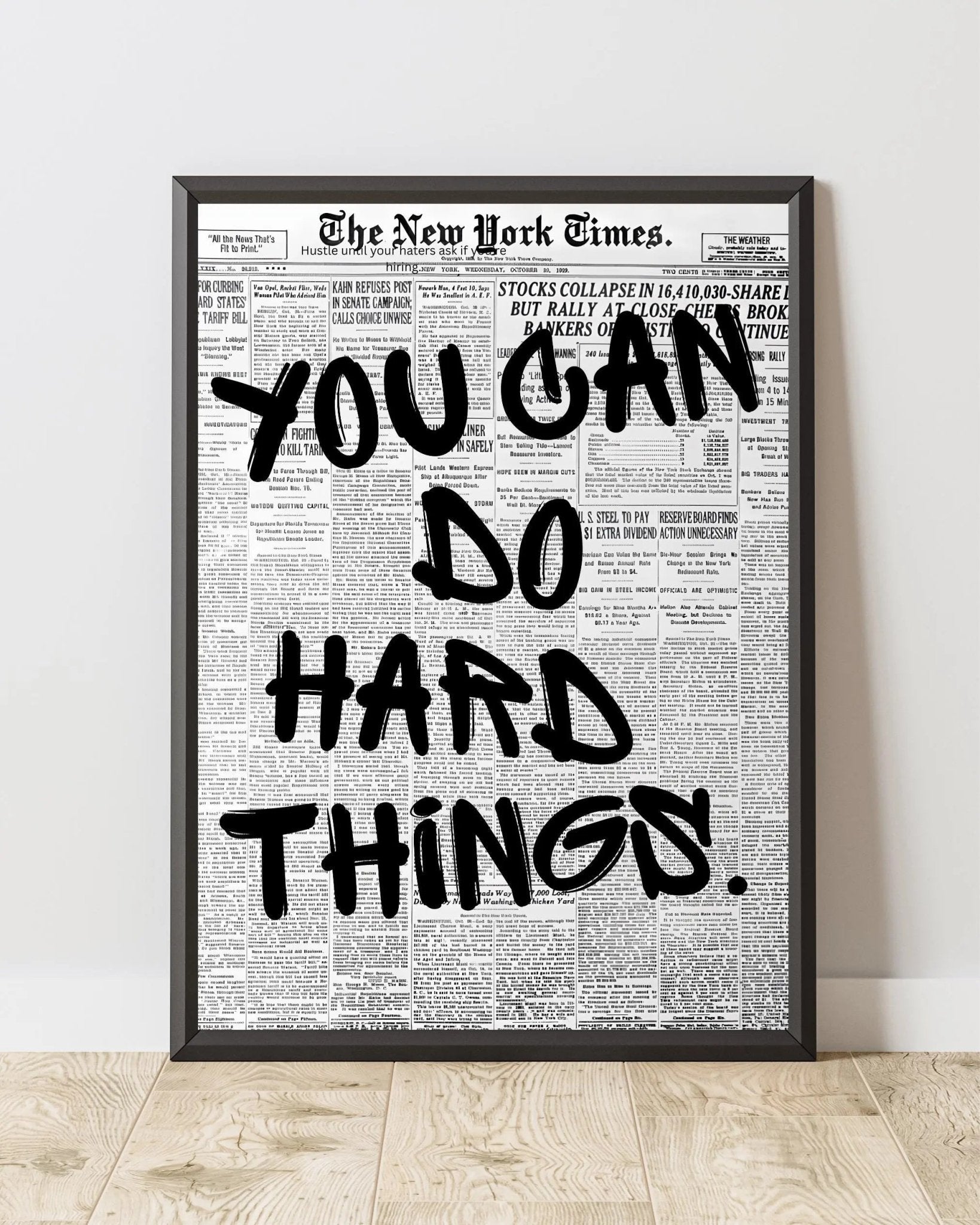 You Can Do Hard Things. poster styled room photo 1