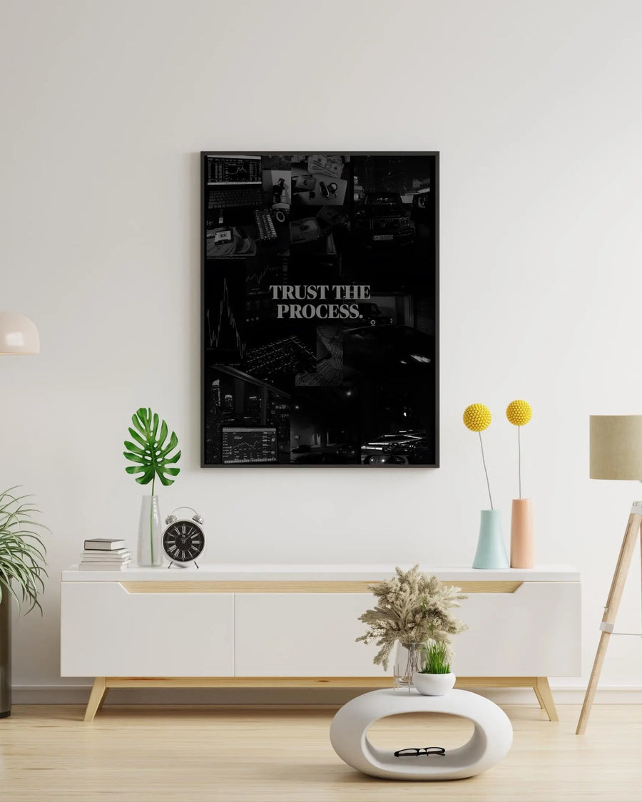 Trust The Process poster styled room photo 8