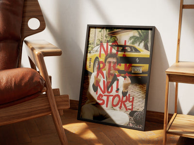 No Risk, No Story in Red poster — Framory Prints