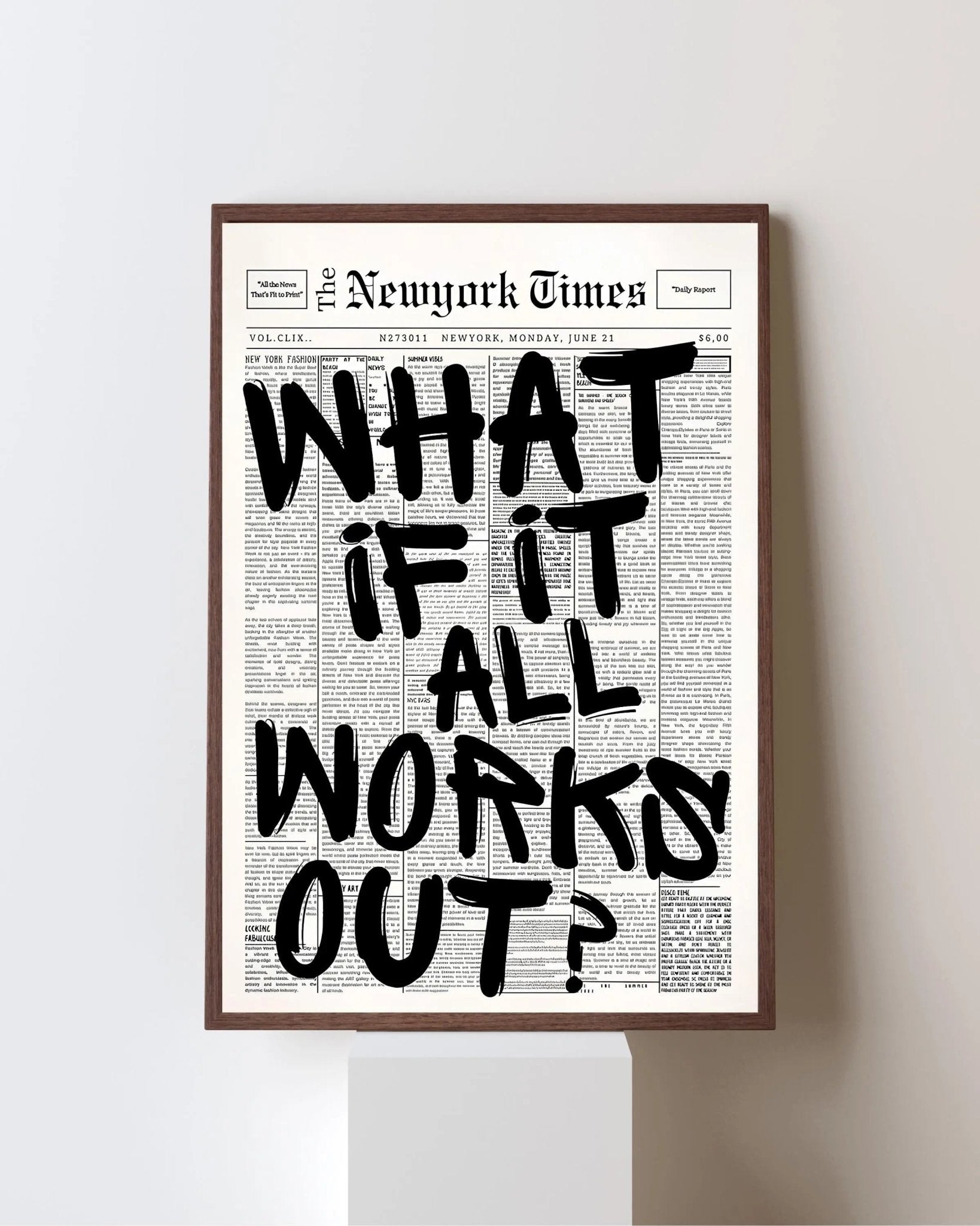 What if it all works out? poster styled room photo 8