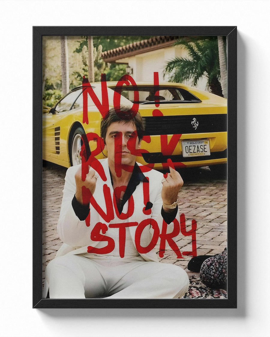No Risk, No Story in Red poster styled room photo 1
