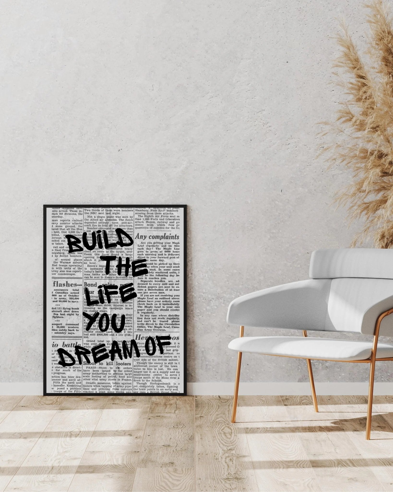 Build the Life You Dream Of poster styled room photo 6