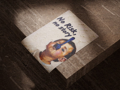 No Risk, No Story poster styled room photo 2