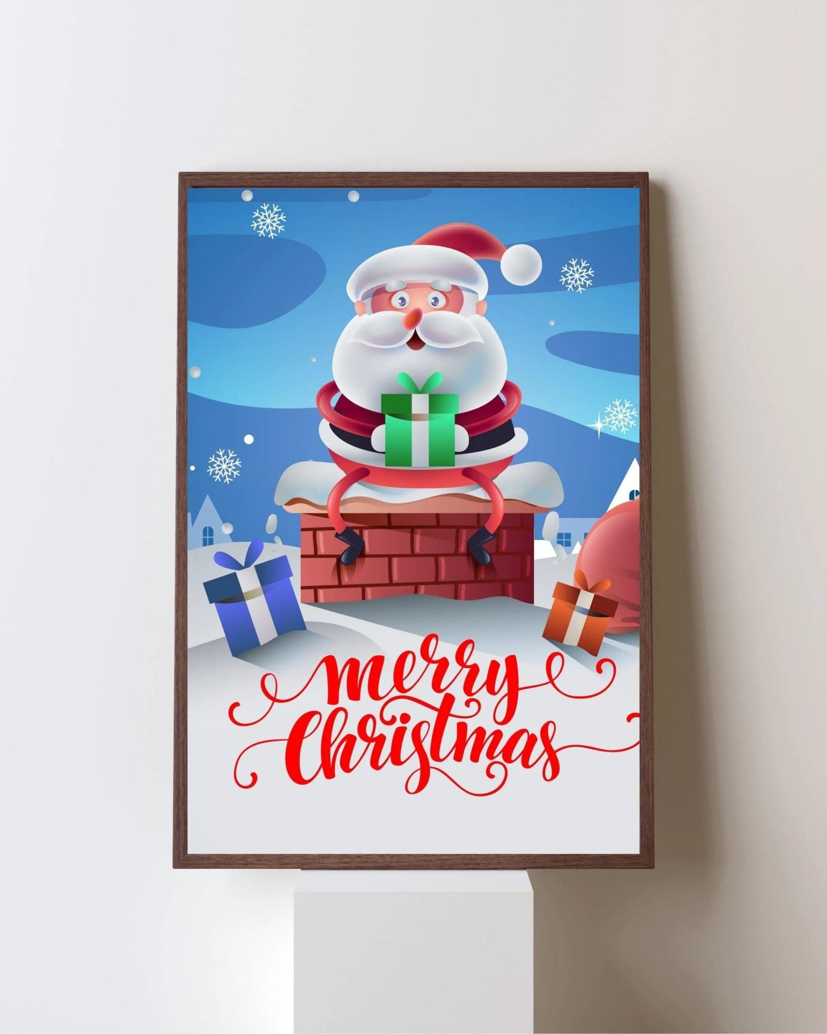 Merry Christmas Santa poster styled room photo 5