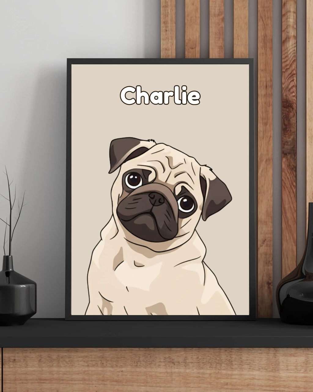 Cartoon Pet Portrait Framory Prints