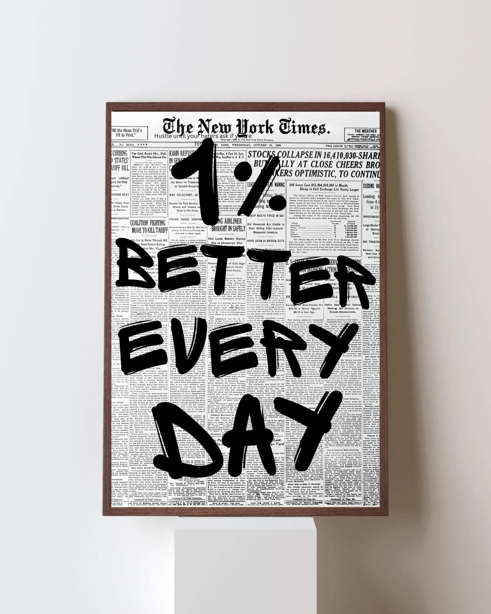 1% Better Every Day poster styled room photo 10