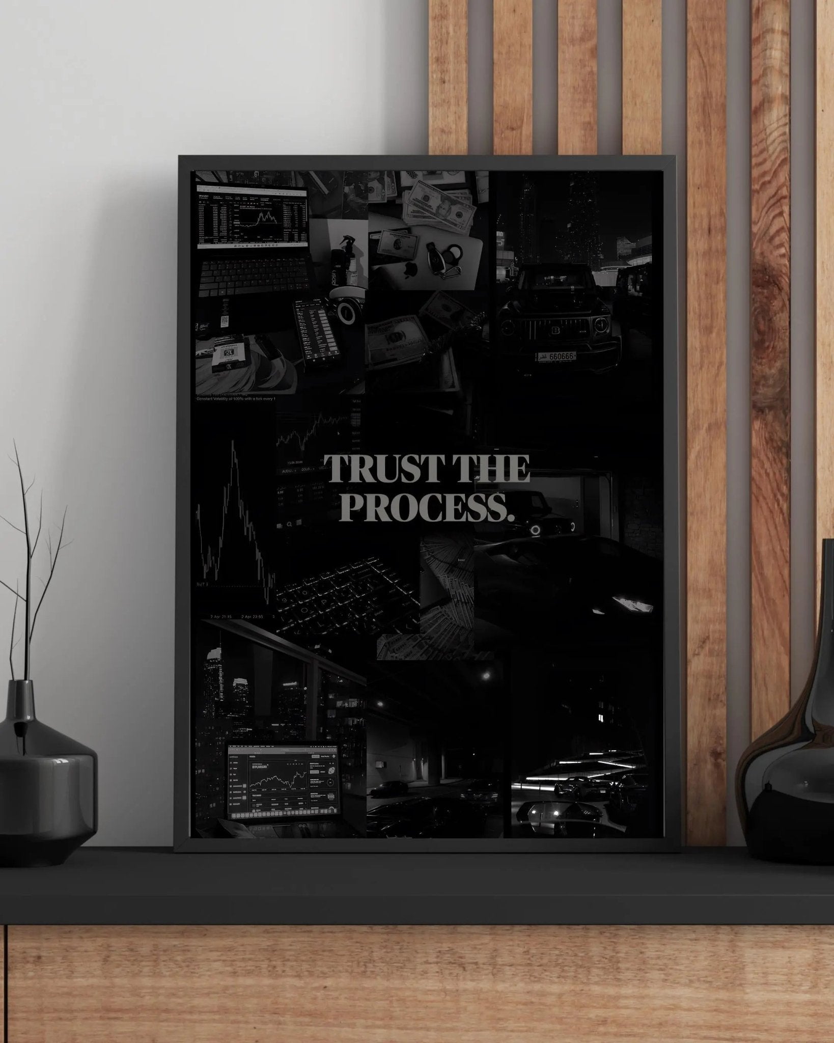 Trust The Process poster styled room photo 7