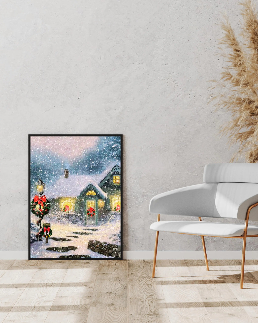 Vintage Christmas House Framory Prints