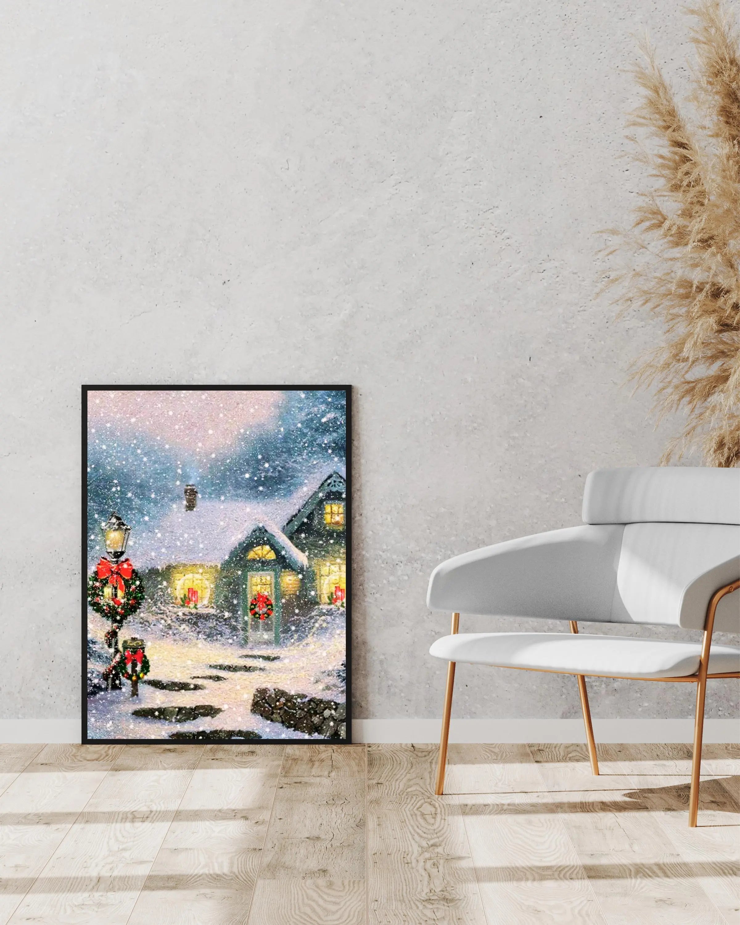 Vintage Christmas House Framory Prints