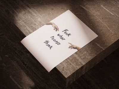 Fuck What People Think poster styled room photo 2