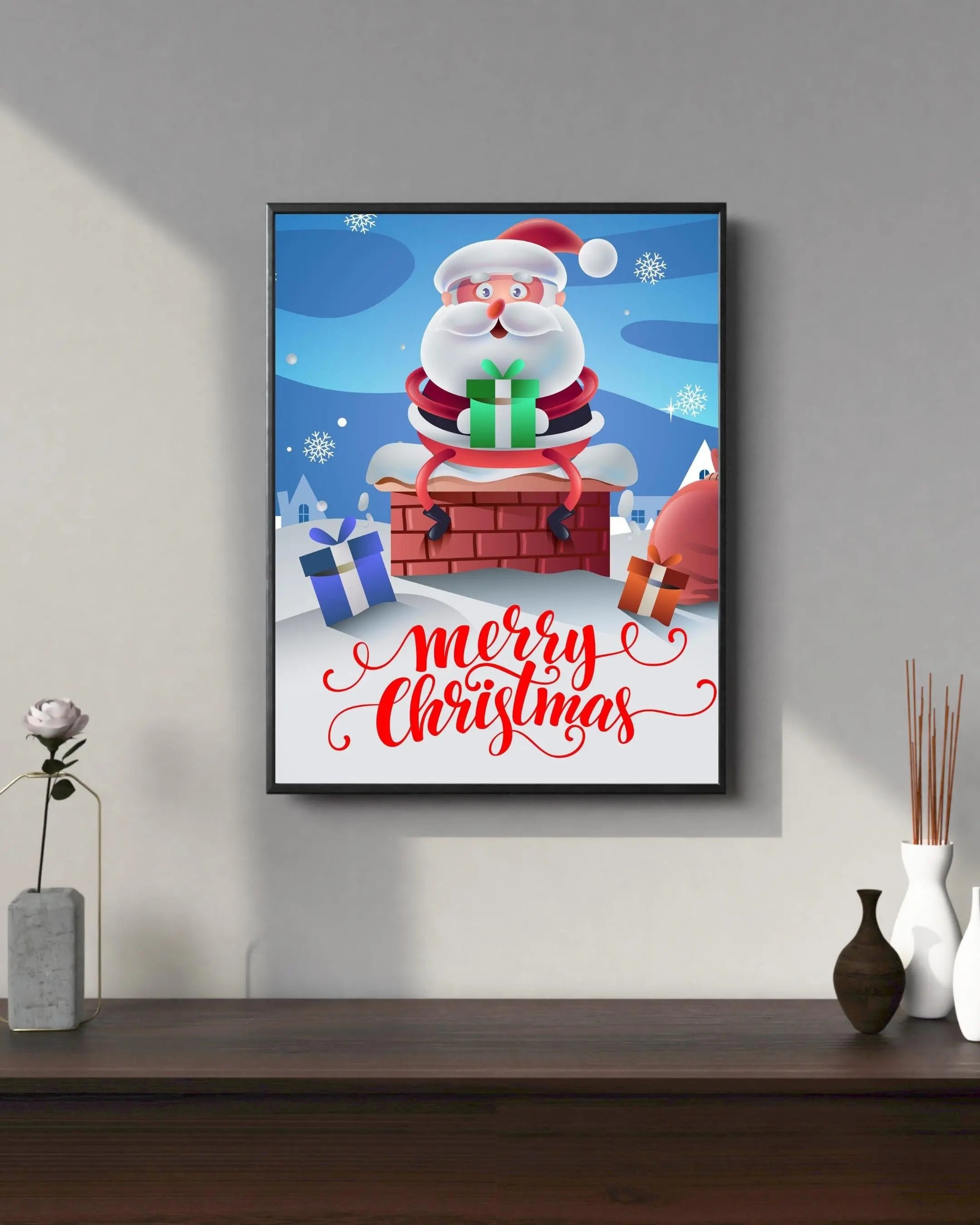 Merry Christmas Santa Framory Prints