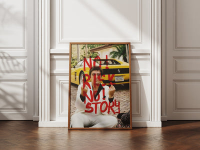 No Risk, No Story in Red poster styled room photo 3