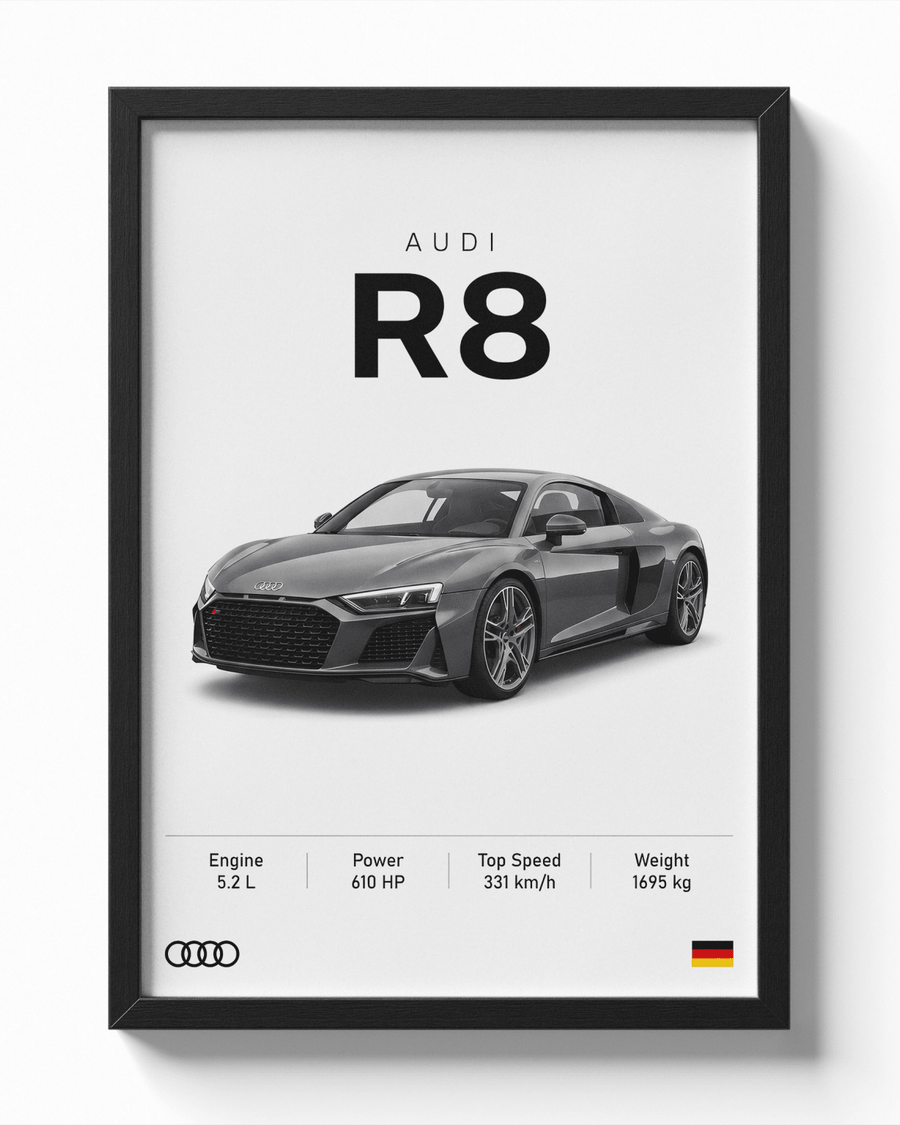 Audi R8 2.0 poster — Framory Prints