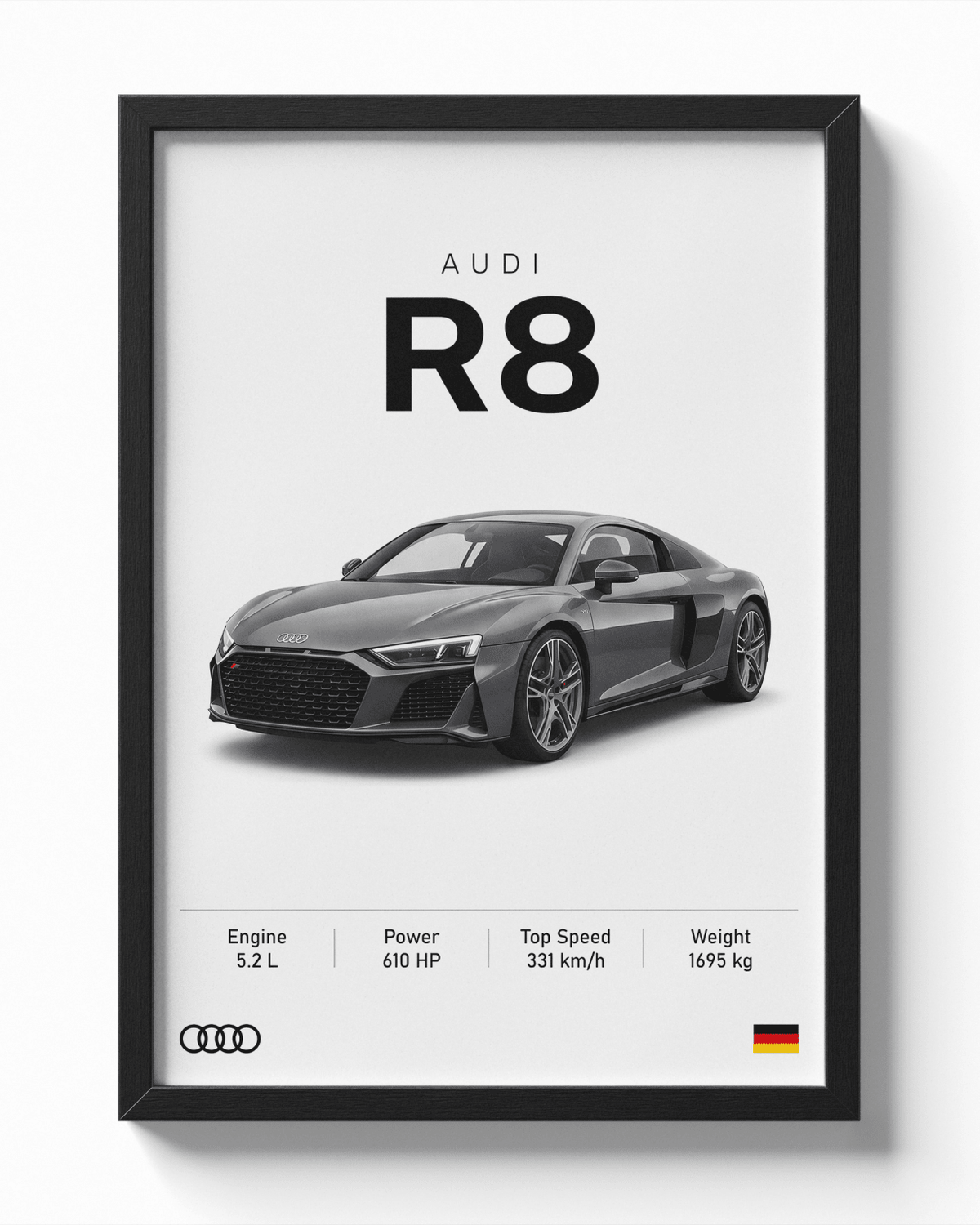 Audi R8 2.0 poster — Framory Prints