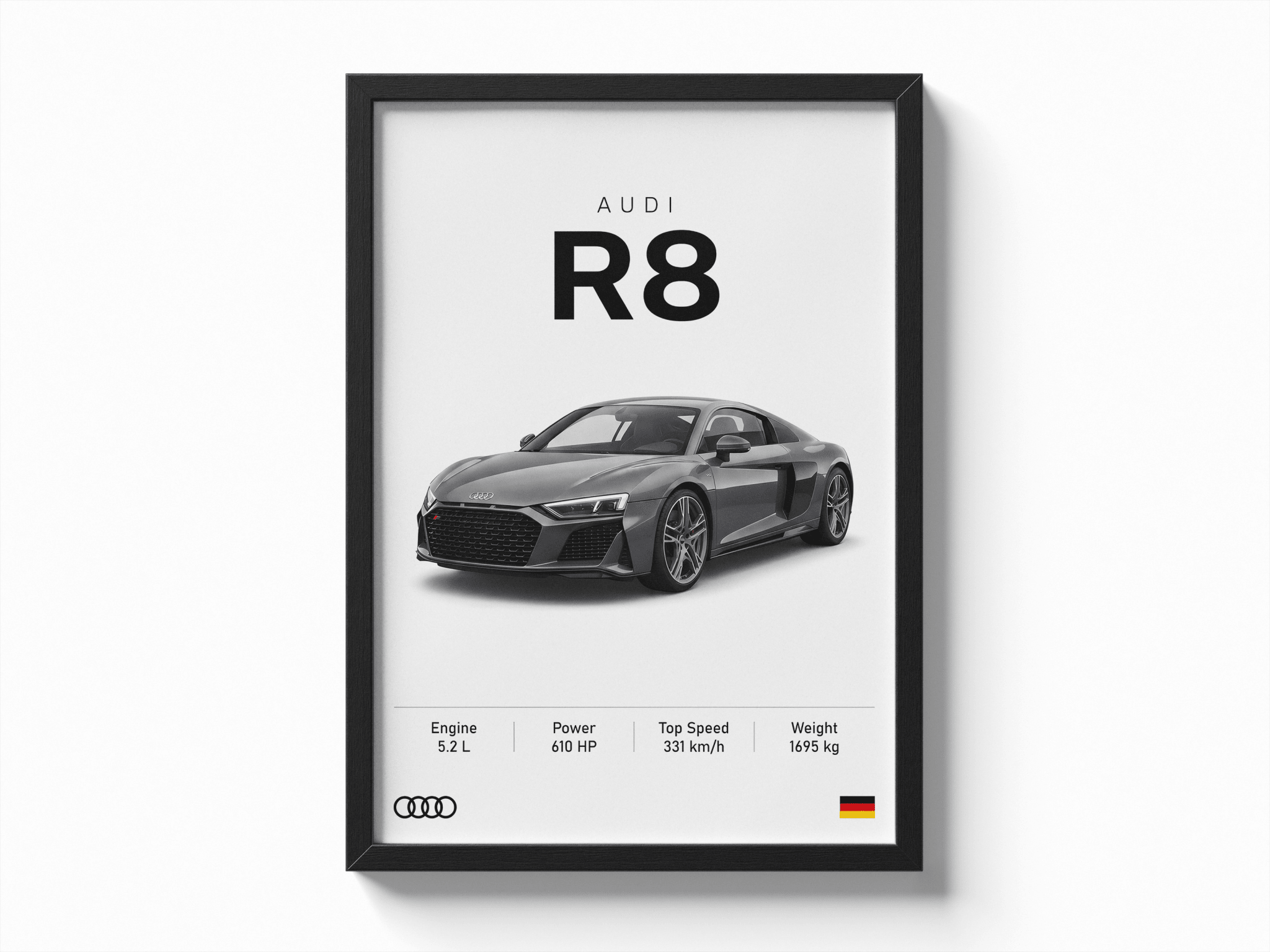 Audi R8 2.0 poster — Framory Prints